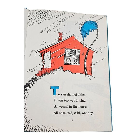 Vintage Dr Seuss The Cat In The Hat Hardback Book 1957 Beginner Random House - Picture 7 of 10